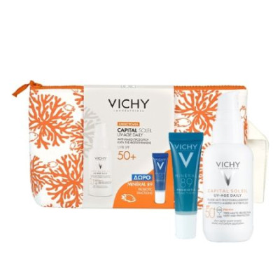 Vichy Capital Soloeil 50+ Σετ με Αντηλιακή Κρέμα Προσώπου & Νεσεσέρ