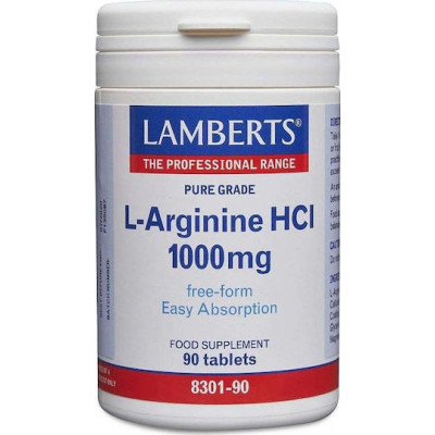 LAMBERTS L ARGININE HCL 1000MG 90TAB