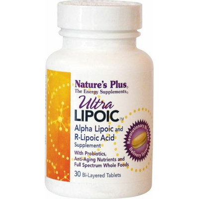 Nature's Plus Ultra Lipoic Συμπλήρωμα για την Υγεία Αρθρώσεων & Οστών 30 κάψουλες