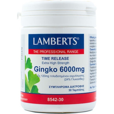 LAMBERTS GINKGO BILOB EXTRAC 6000MG 30T