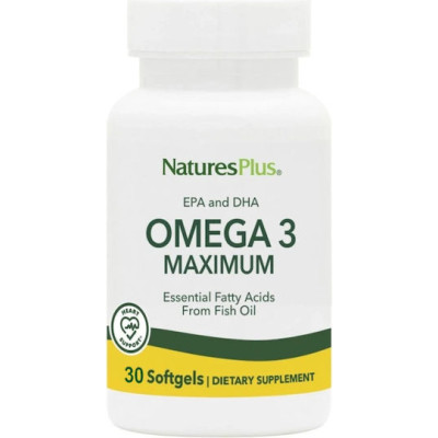 Nature's Plus Omega 3 Maximum Ιχθυέλαιο 30 μαλακές κάψουλες