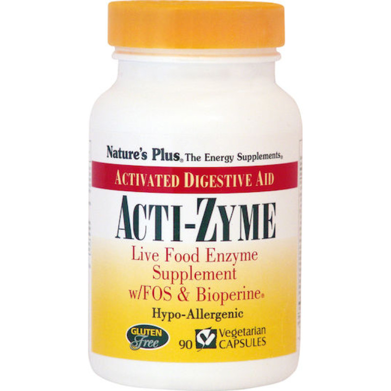 Nature's Plus Acti Zyme χωρίς Γλουτένη 90 φυτικές κάψουλες