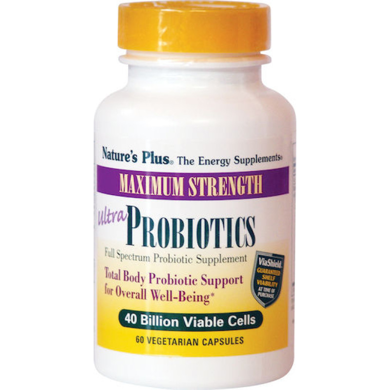 Nature's Plus Probiotics Ultra Συμπλήρωμα με Προβιοτικά & Πρεβιοτικά 60 φυτικές κάψουλες