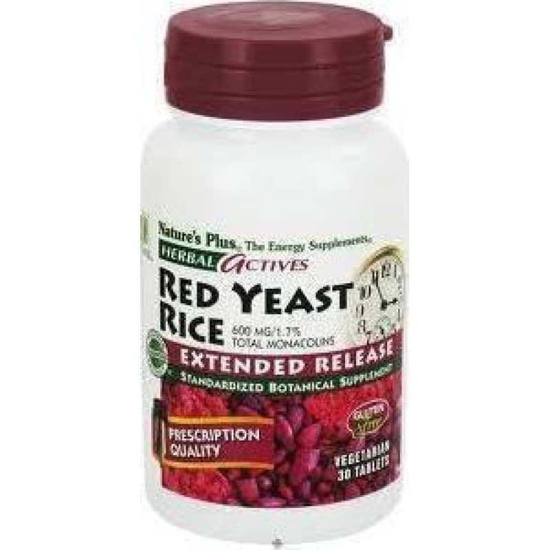 Nature's Plus Herbal Actives Plus Red Yeast Rice Extended Release 30 φυτικές κάψουλες