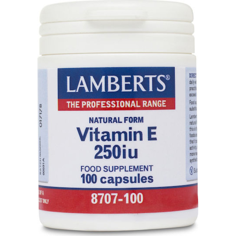 LAMBERTS E 250IU NATURAL 100CAP