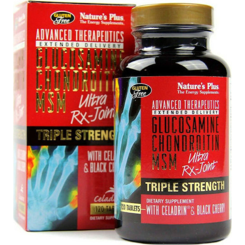 Nature's Plus Triple Strength Ultra Rx-Joint Glucosamine, Chondroitin & MSM Συμπλήρωμα για την Υγεία Αρθρώσεων & Οστών 120 ταμπλέτες