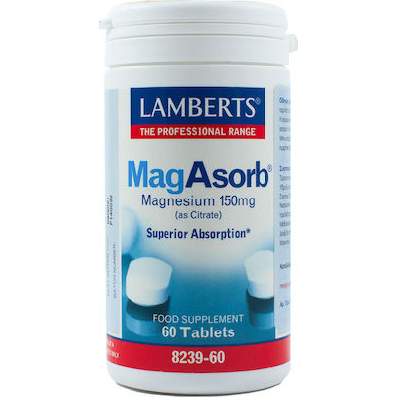 Lamberts MagAsorb 150mg 60 ταμπλέτες