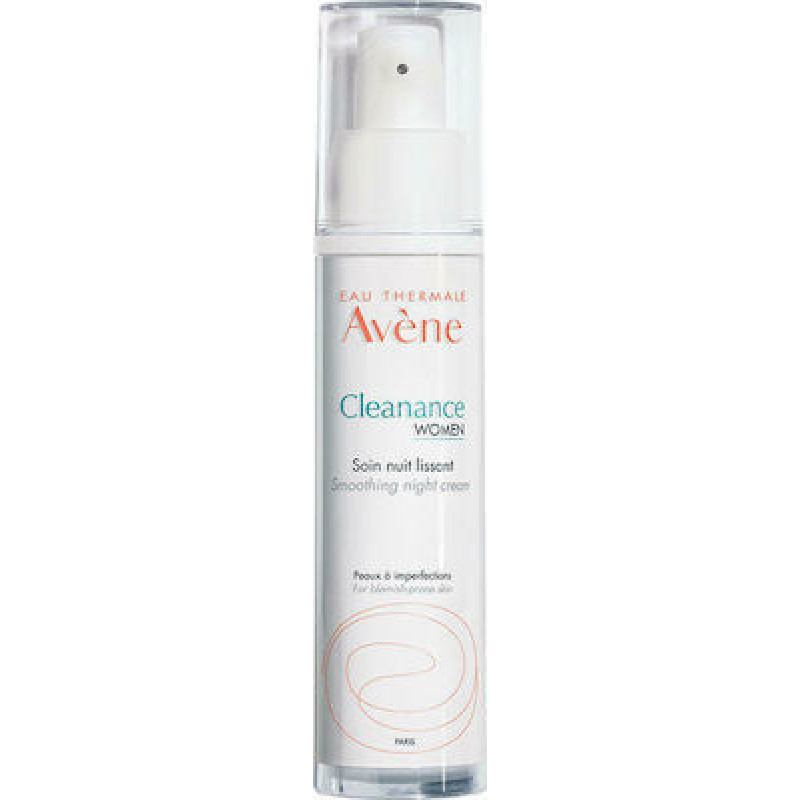 AVENE Cleanance Women Κρέμα Λείανσης Νύχτας Δέρμα με Ατέλειες & Σημάδια Ακμής 30ml