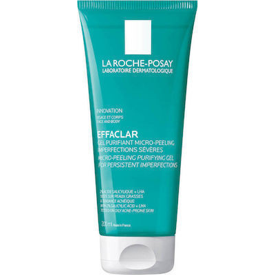 La Roche Posay Gel Καθαρισμού Effaclar Face And Body Micro-Peeling Purifying Wash για Λιπαρές Επιδερμίδες 200ml