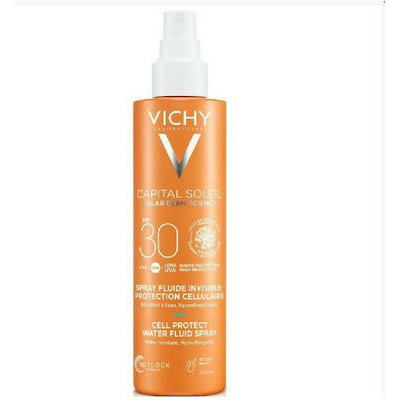 VICHY Capital Soleil Water Fluid Spray SPF30, Αντηλιακό Γαλάκτωμα για Πρόσωπο και Σώμα, 200ml