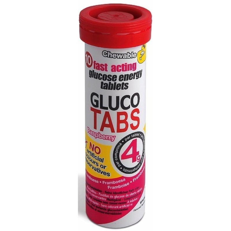 GLUCO TAB RASPBERRY 10TAB