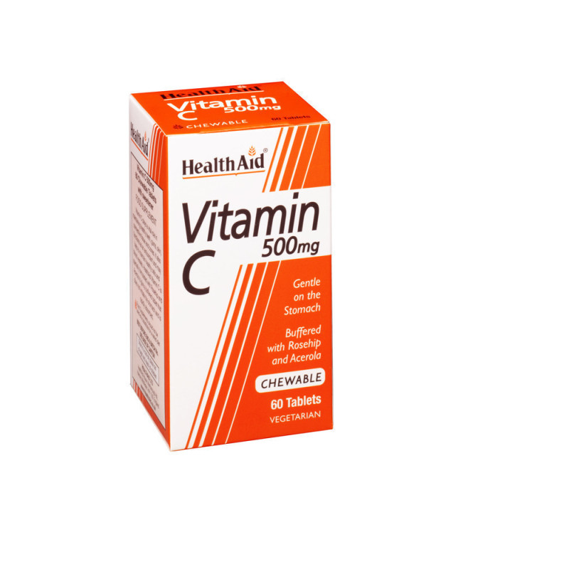 HEALTH AID VIT.C CHEW.ORANGE 500MG 60TAB