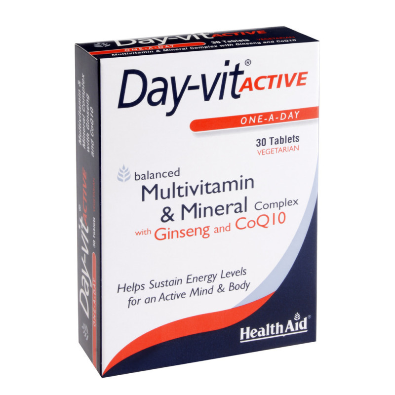 HEALTH AID DAYVIT ACTIV Co-Q-10&GINS 30tabs