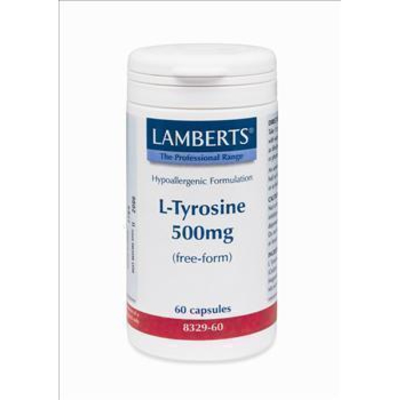 LAMBERTS L TYROSINE 500MG 60CAP