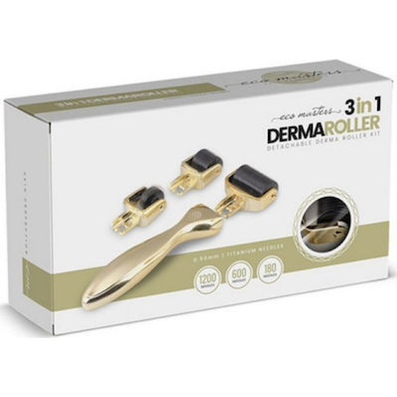 Orion Derma Roller 3 σε 1 180 - 600 - 1200 needles (0.5mm) Τιτανίου Eco Master Titanium