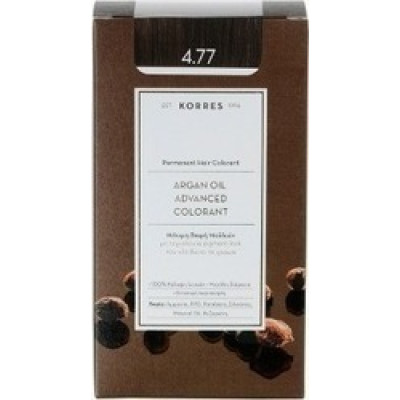KORRES ARGAN OIL 4.77 ΜΟΝΙΜΗ ΒΑΦΗ ΣΚΟΥΡΟ ΣΟΚΟΛΑΤΙ 75ML