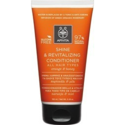 APIVITA SHINE & REVITALIZING CONDITIONER KΡΕΜΑ ΛΑΜΨΗΣ & ΑΝΑΖΩΟΓΟΝΗΣΗΣ ΓΙΑ ΟΛΟΥΣ ΤΟΥΣ ΤΥΠΟΥΣ ΜΑΛΛΙΩΝ ΜΕ ΠΟΡΤΟΚΑΛΙ & ΜΕΛΙ 150ML