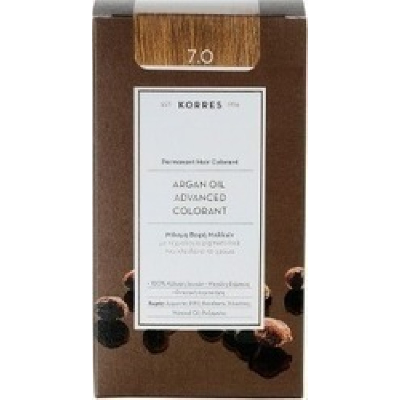 KORRES ARGAN OIL 7.1 ΜΟΝΙΜΗ ΒΑΦΗ ΞΑΝΘΟ ΣΑΝΤΡΕ 75ML