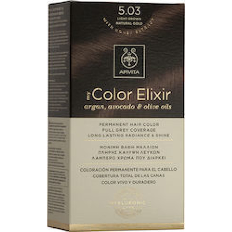 APIVITA MY COLOR ELIXIR Βαφή Μαλλιών 5.03 Καστανό Ανοιχτό Φυσικο Μελί
