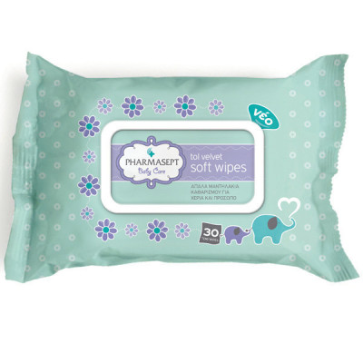 BABYCARE TOL VELVET SOFT WIPES 30TEM