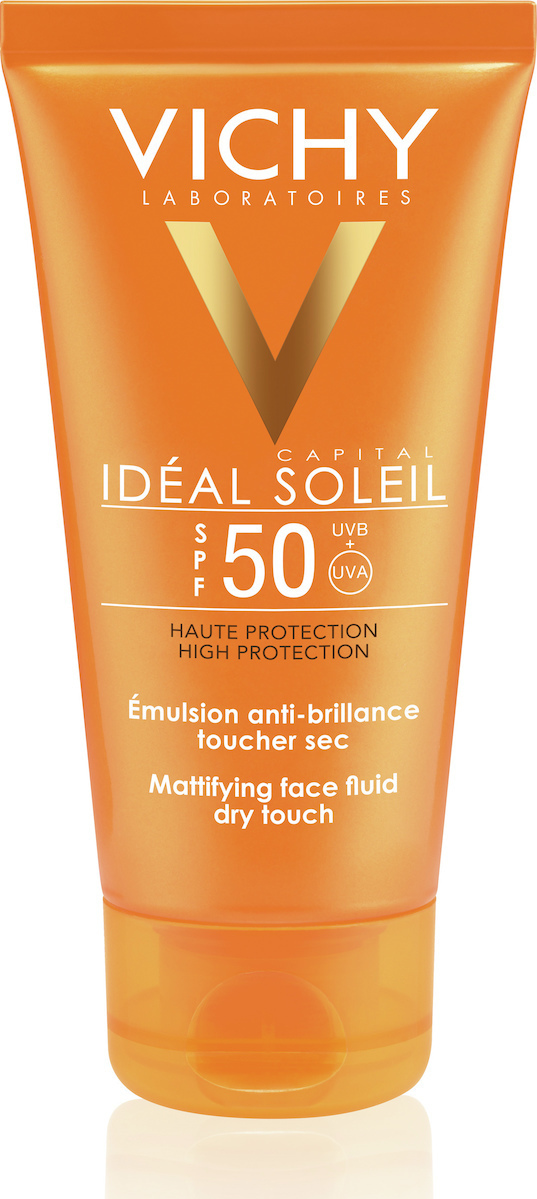 Vichy Ideal Soleil Mattifying Fluid Dry Touch Αδιάβροχη Αντηλιακή Κρέμα Προσώπου SPF50 50ml