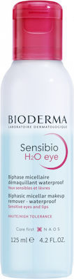 Bioderma Waterproof Remover Υγρό Ντεμακιγιάζ Sensibio H2o Eye High Tolerance για Ευαίσθητες Επιδερμίδες 125ml